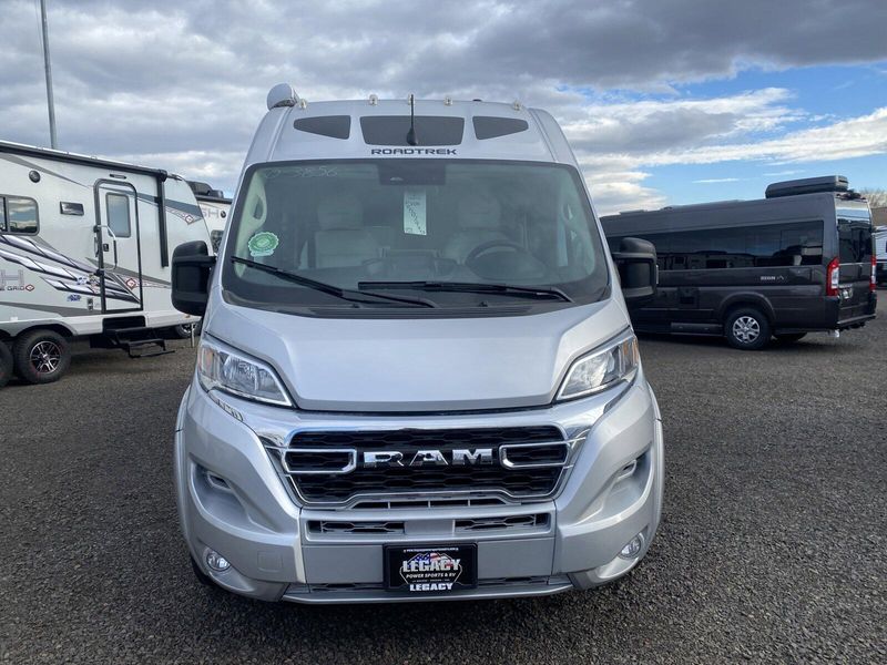 2024 ROADTREK Pivot  in a Silver Metallic exterior color and Chestnut Browninterior. Legacy Powersports 541-663-1111 legacypowersports.net 