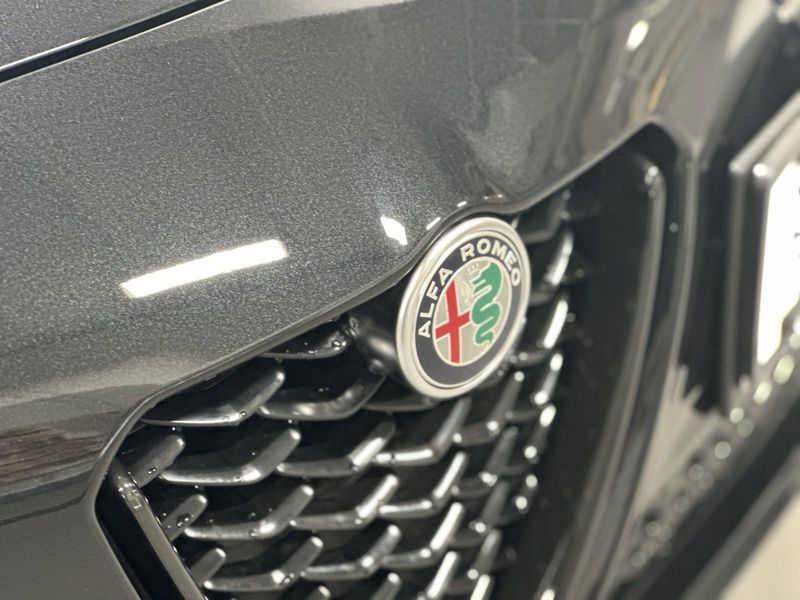 2024 Alfa Romeo Giulia Veloce Awd in a Vulcano Black Metallic exterior color and Black Heated Sport Leatherinterior. Schmelz Countryside Alfa Romeo (651) 867-3222 schmelzalfaromeo.com 
