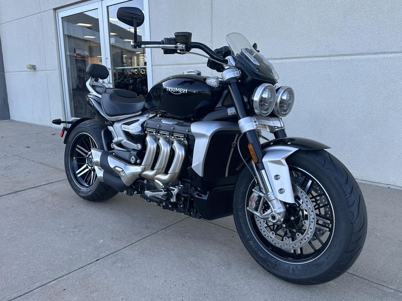 2024 Triumph ROCKET 3 GT in a SAPPHIRE BLACK exterior color. Cross Country Powersports 732-491-2900 crosscountrypowersports.com 