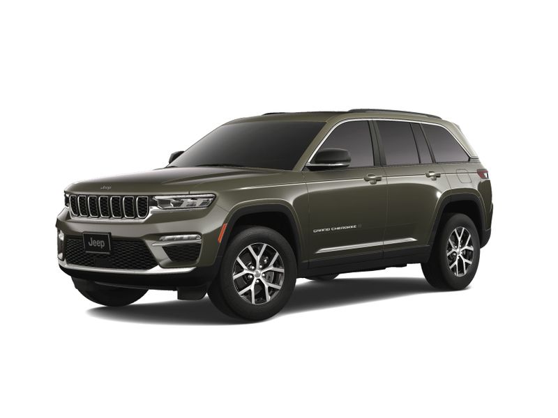 2024 Jeep Grand Cherokee Limited 4x4 in a Rocky Mountain Pearl Coat exterior color. Marina Auto Group (855) 564-8688 marinaautogroup.com 
