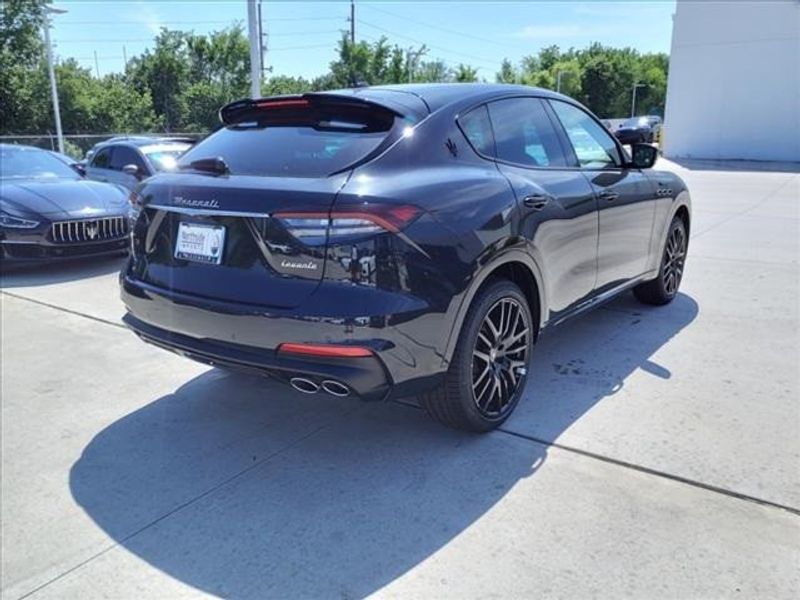 2024 Maserati Levante Modena in a Black exterior color and Black/Redinterior. Northside Imports Houston 281-475-4549 northsideimportshouston.com 