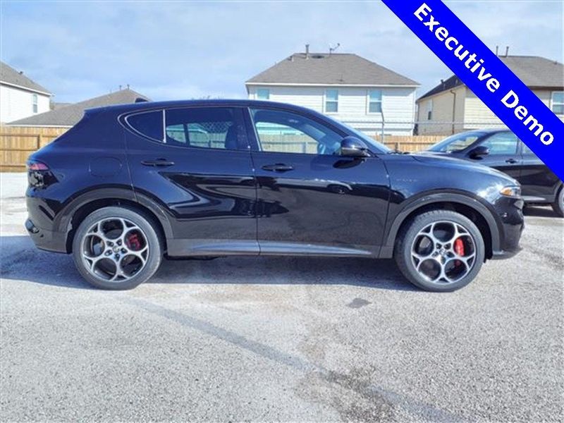 2024 Alfa Romeo Tonale Veloce in a Alfa Black exterior color and Blackinterior. Northside Imports Houston 281-475-4549 northsideimportshouston.com 