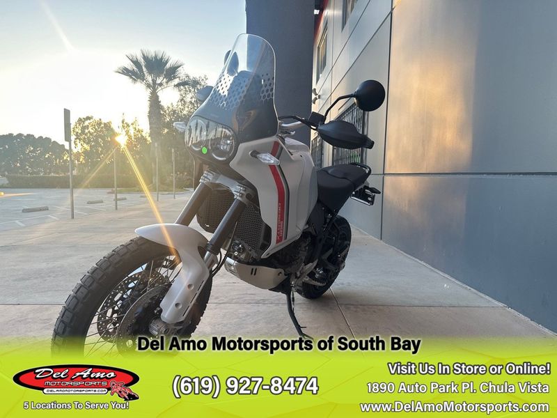 2023 Ducati Desertx  in a WHITE LIVERY exterior color. Del Amo Motorsports of South Bay (619) 547-1937 delamomotorsports.com 