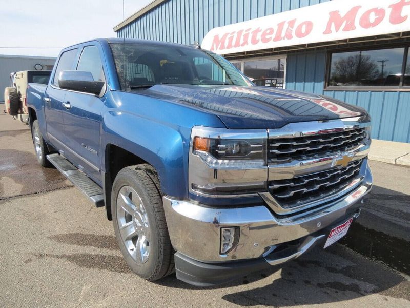 2018 Chevrolet Silverado 1500 LTZ 4x4 4dr Crew Cab 5.8 ft. SB in a Blue exterior color and Grayinterior. Militello Motors ​507-200-4344 militellomotors.net 