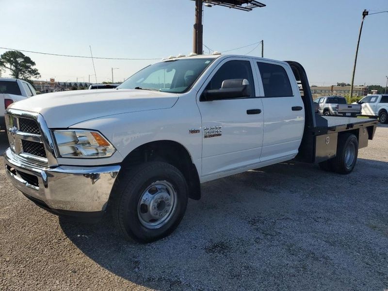 2018 RAM 3500 Chassis Tradesman in a Bright White Clear Coat exterior color and Diesel Gray/Blackinterior. Johnson Dodge 601-693-6343 pixelmotiondemo.com 