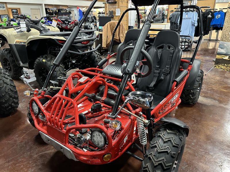 2022 TRAILMASTER 200E XRX DELUXE RED  in a DELUXE RED exterior color. Family PowerSports (877) 886-1997 familypowersports.com 