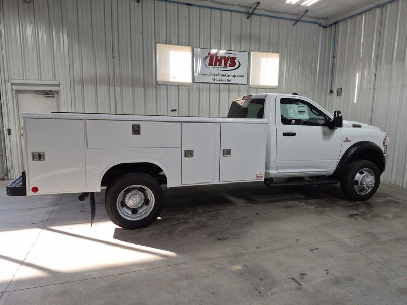 2024 RAM 5500 Chassis Cab Tradesman in a Bright White Clear Coat exterior color and Diesel Gray/Blackinterior. Thys Motor Company 319-318-6640 pixelmotiondemo.com