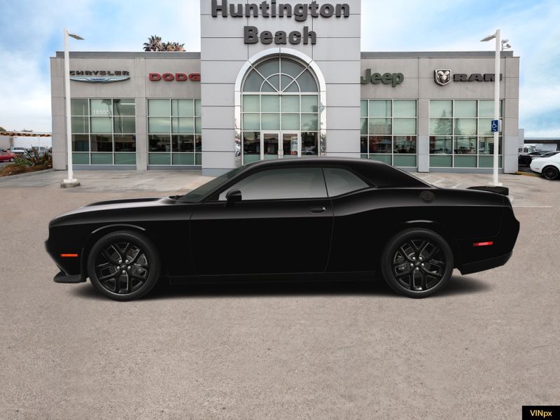 2023 Dodge Challenger GT in a Pitch Black exterior color and Blackinterior. BEACH BLVD OF CARS beachblvdofcars.com 