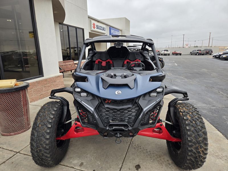 2025 Can-Am MAVERICK R X RS 999T DCT DUSTY NAVY AND LEGION REDImage 5