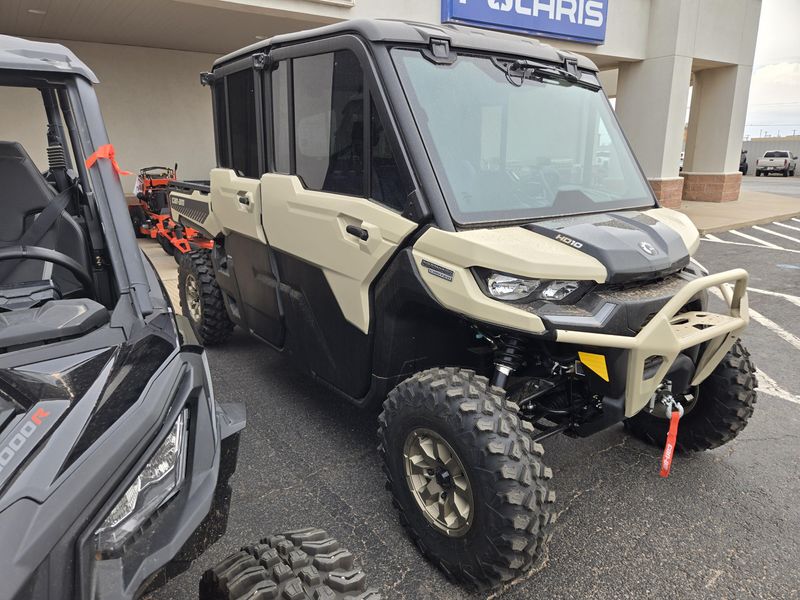 2025 Can-Am DEFENDER MAX LIMITED CAB HD10 DESERT TAN AND STEALTH BLACK Image 3