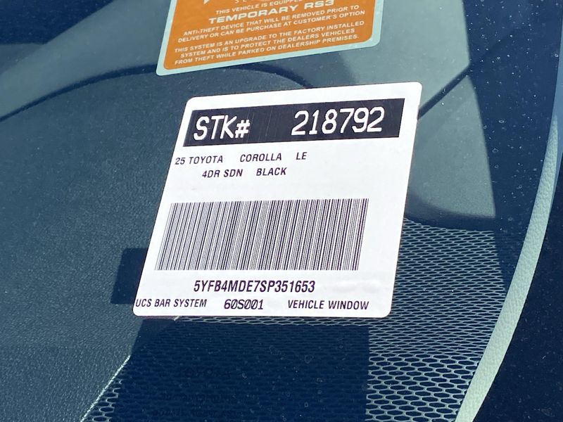New 2025 Toyota Corolla LEImage 20