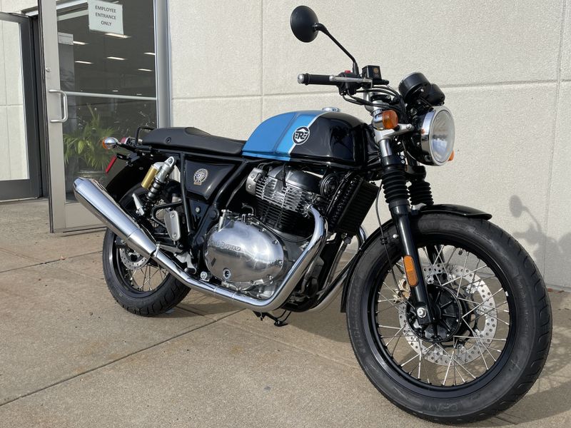 2023 Royal Enfield Continental GT 650 in a VENTURA STORM exterior color. Cross Country Powersports 732-491-2900 crosscountrypowersports.com 