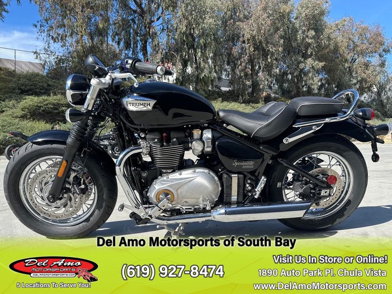 2024 Triumph BONNEVILLE SPEEDMASTER  in a JET BLACK exterior color. Del Amo Motorsports of South Bay (619) 547-1937 delamomotorsports.com 