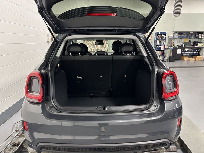 2023 Fiat 500x Sport Awd in a Grigio Moda (Graphite Gray Metallic) exterior color and Blackinterior. Schmelz Countryside Alfa Romeo and Fiat (651) 968-0556 schmelzfiat.com 