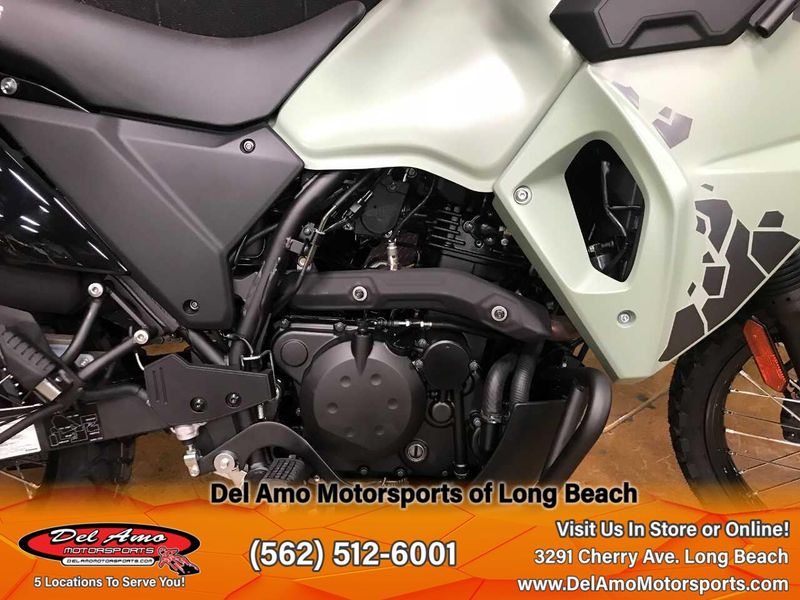 2024 Kawasaki KL650HRFAL-GN1  in a PEARL MATTE SAGE GREEN exterior color. Del Amo Motorsports of Long Beach (562) 362-3160 delamomotorsports.com 