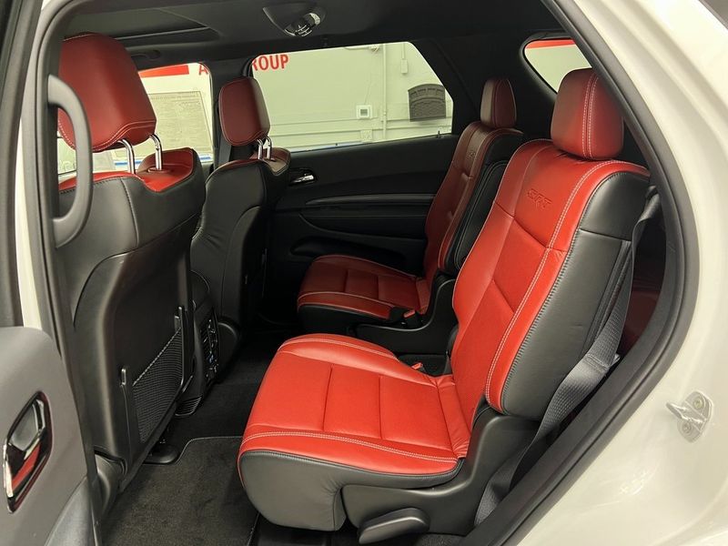 2023 Dodge Durango Srt Hellcat Plus Awd in a White Knuckle Clear Coat exterior color and Demonic Red/Blackinterior. Marina Auto Group (855) 564-8688 marinaautogroup.com 