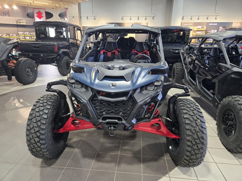 2025 Can-Am MAVERICK R MAX X RS 999T DCT DUSTY NAVY AND LEGION REDImage 4