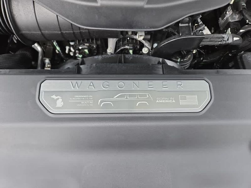 2024 Wagoneer 4X4 in a Bright White Clear Coat exterior color and Global Blackinterior. Dave Warren Chrysler Dodge Jeep Ram (716) 708-1207 davewarrenchryslerdodgejeepram.com 