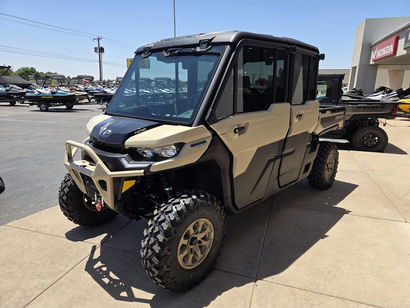 2025 Can-Am DEFENDER MAX LIMITED CAB HD10 DESERT TAN AND STEALTH BLACK Image 3
