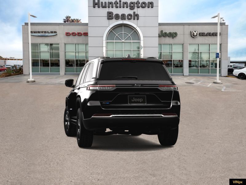 2023 Jeep Grand Cherokee 4xe Base 4x4 in a Diamond Black Crystal Pearl Coat exterior color and Global Blackinterior. BEACH BLVD OF CARS beachblvdofcars.com 