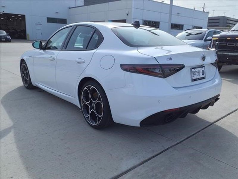 2024 Alfa Romeo Giulia Veloce in a Alfa White exterior color and Blackinterior. Northside Imports Houston 281-475-4549 northsideimportshouston.com 