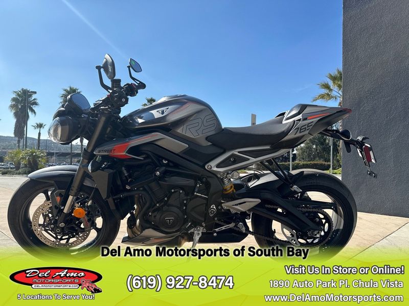 2024 Triumph STREET TRIPLE 765 RS  in a SILVER ICE exterior color. Del Amo Motorsports of South Bay (619) 547-1937 delamomotorsports.com 