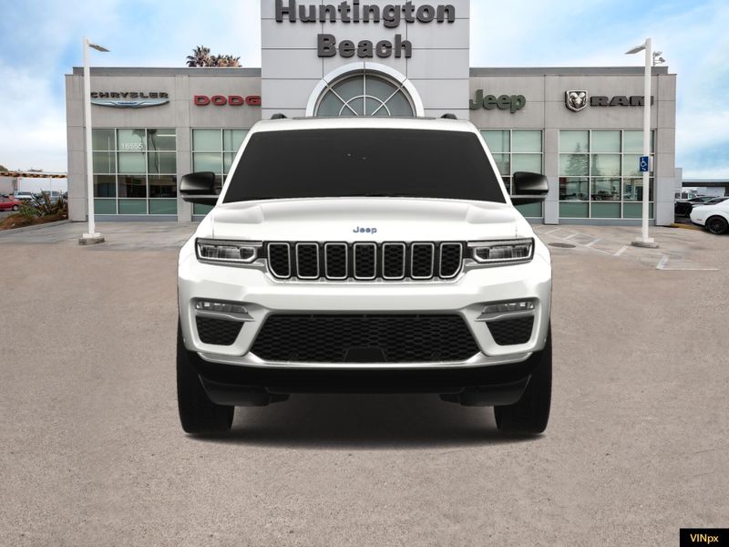 2023 Jeep Grand Cherokee 4xe Base 4x4 in a Bright White exterior color and Global Blackinterior. BEACH BLVD OF CARS beachblvdofcars.com 