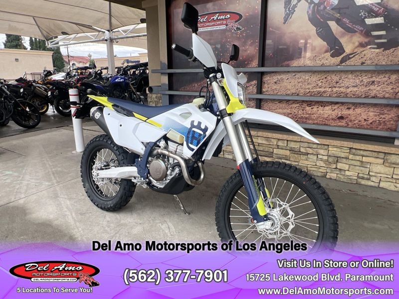 2024 HUSQVARNA FE 350S  in a WHITE exterior color. Del Amo Motorsports of Los Angeles (562) 262-9181 delamomotorsports.com 