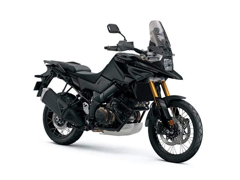 2023 Suzuki V-Strom in a Black exterior color. New England Powersports 978 338-8990 pixelmotiondemo.com 