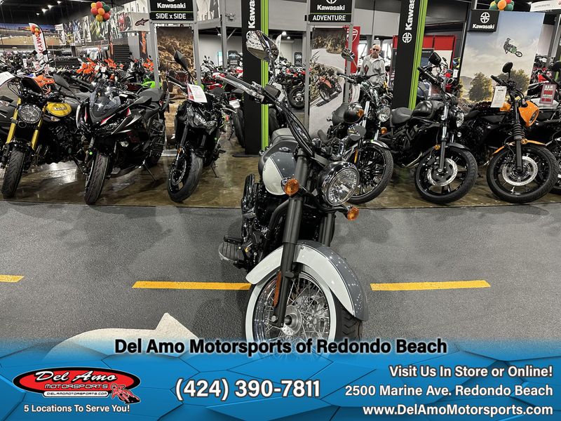 2024 Kawasaki VN900ERFAL-GY1  in a PEARL STORM GRAY/PEARL ROBOTIC WHITE exterior color. Del Amo Motorsports of Redondo Beach (424) 304-1660 delamomotorsports.com 