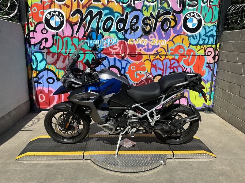 2023 Triumph TIGER 1200 in a LUCERNE BLUE exterior color. BMW Motorcycles of Modesto 209-524-2955 bmwmotorcyclesofmodesto.com 