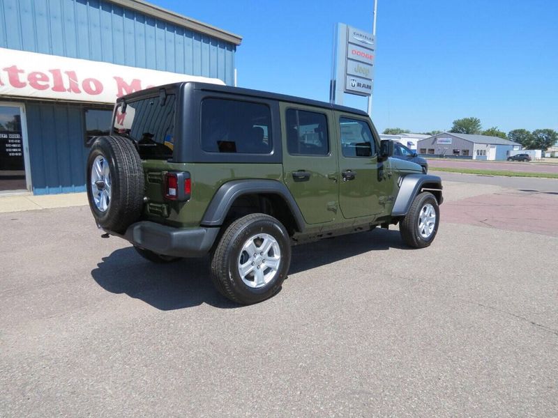 2022 Jeep Wrangler Unlimited Sport S 4x4 in a Sarge Green Clear Coat exterior color and Blackinterior. Militello Motors ​507-200-4344 militellomotors.net 