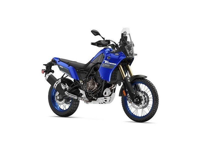 2024 Yamaha Tenere in a Team Yamaha Blue exterior color. New England Powersports 978 338-8990 pixelmotiondemo.com 