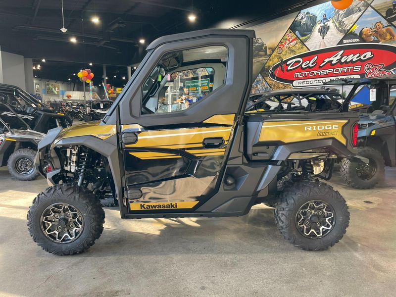 New 2024 Kawasaki RIDGE LIMITED  in a METALLIC SHADOW GOLD exterior color. Del Amo Motorsports of Redondo Beach (424) 390-7811 delamomotorsports.com 