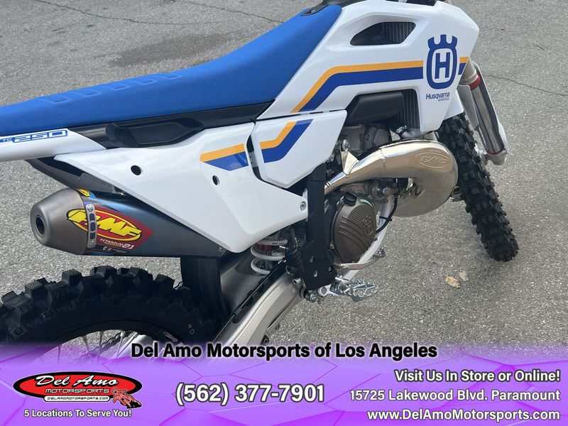 2023 HUSQVARNA TC 250 HERITAGE  in a WHITE exterior color. Del Amo Motorsports of Los Angeles (562) 262-9181 delamomotorsports.com 