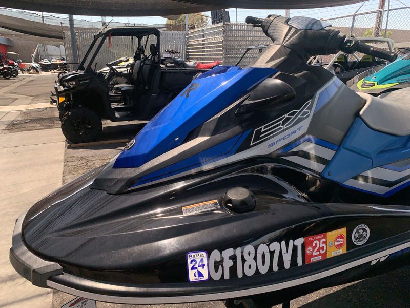 2020 Yamaha EX SPORT- BLACK/AZURE BLUE Image 10