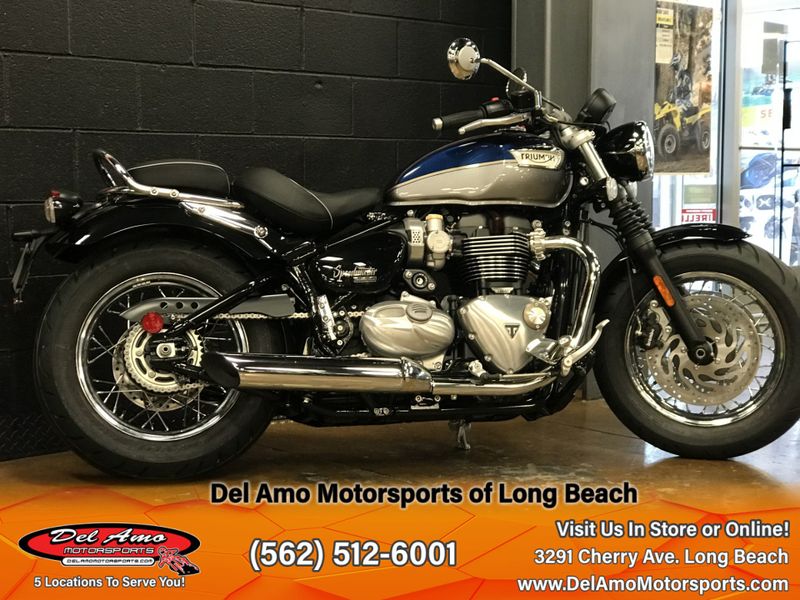 2024 Triumph BONNEVILLE SPEEDMASTER  in a PACIFIC BLUE/SILVER ICE exterior color. Del Amo Motorsports of Long Beach (562) 362-3160 delamomotorsports.com 