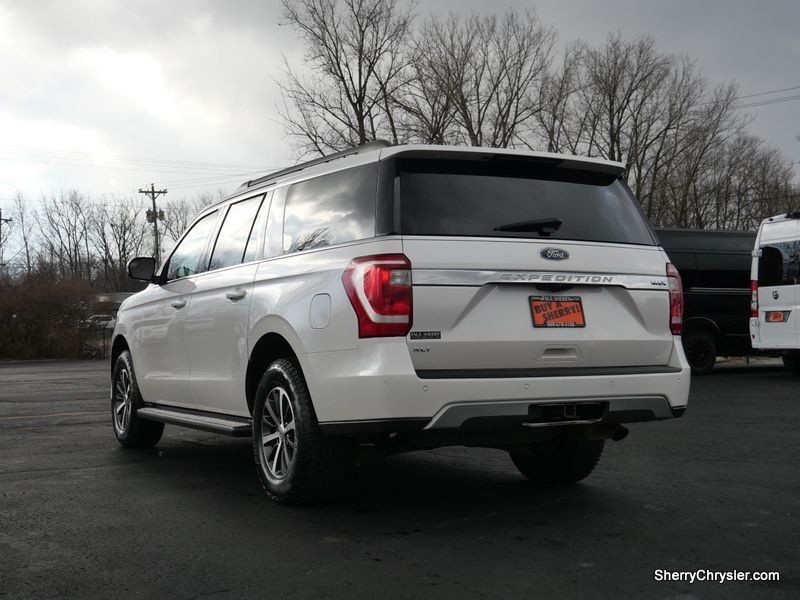 2019 Ford Expedition MAX XLT in a White Platinum Metallic Tri Coat exterior color and Ebonyinterior. Paul Sherry Chrysler Dodge Jeep RAM (937) 749-7061 sherrychrysler.net 