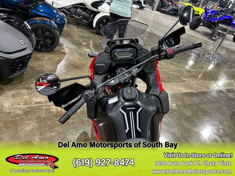 2024 Kawasaki KL650GRFNL-RD1  in a FIRECRACKER RED/METALLIC CARBON GRAY exterior color. Del Amo Motorsports of South Bay (619) 547-1937 delamomotorsports.com 