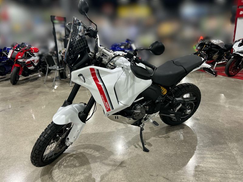New 2025 Ducati Desertx  in a STAR WHITE SILK exterior color. Del Amo Motorsports of Redondo Beach (424) 390-7811 delamomotorsports.com 
