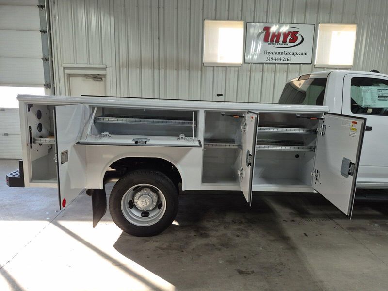 2024 RAM 5500 Chassis Cab Tradesman in a Bright White Clear Coat exterior color and Diesel Gray/Blackinterior. Thys Motor Company 319-318-6640 pixelmotiondemo.com 