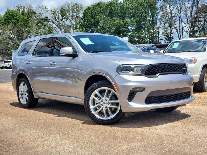 2021 Dodge Durango GT Plus in a Billet Clear Coat exterior color and Blackinterior. Johnson Dodge 601-693-6343 pixelmotiondemo.com 