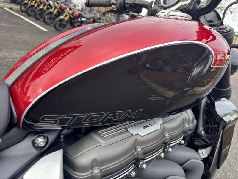 2025 Triumph Rocket 3 Storm R - CARNIVAL RED - SAPPHIRE BLACK