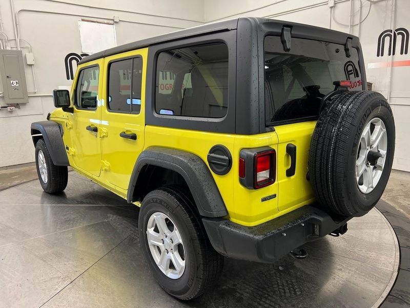2022 Jeep Wrangler Unlimited Sport S 4x4 in a High Velocity Clear Coat exterior color and Blackinterior. Marina Chrysler Dodge Jeep RAM (855) 616-8084 marinadodgeny.com 