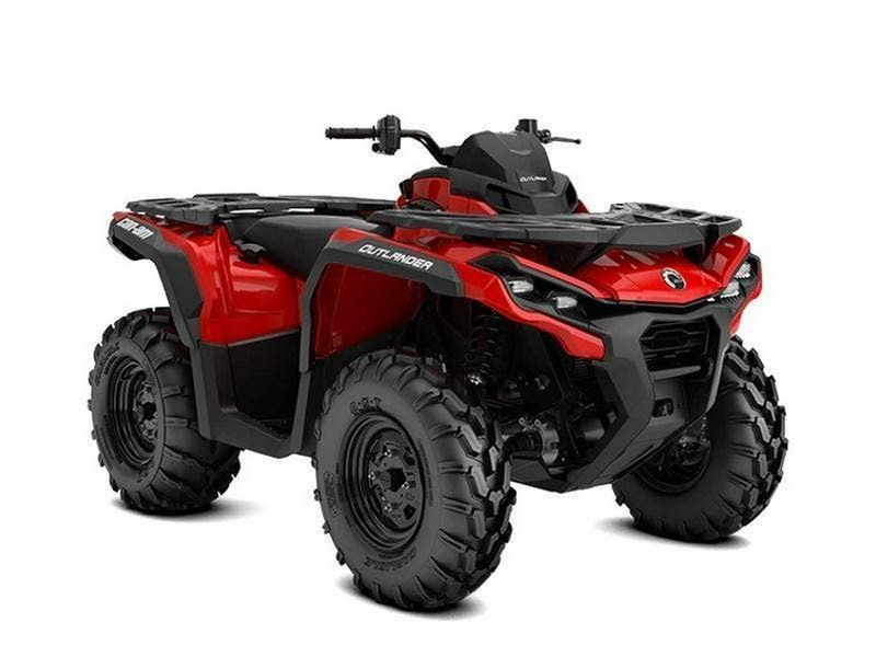 2023 Can-Am Outlander in a Viper Red exterior color. New England Powersports 978 338-8990 pixelmotiondemo.com 