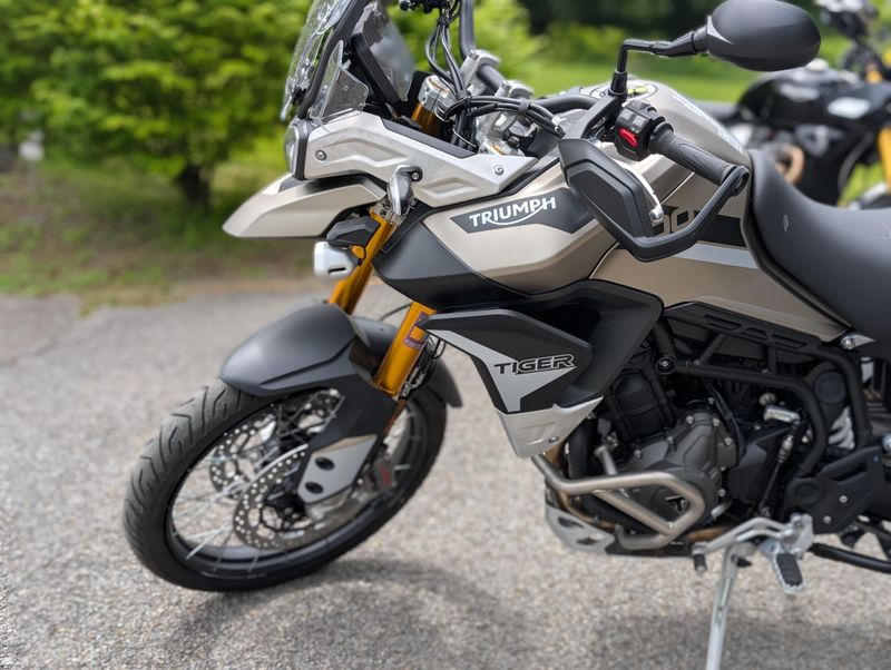 2023 Triumph Tiger 900 in a SANDSTONE exterior color. Pitt Cycles (724) 779-1901 pixelmotiondemo.com 