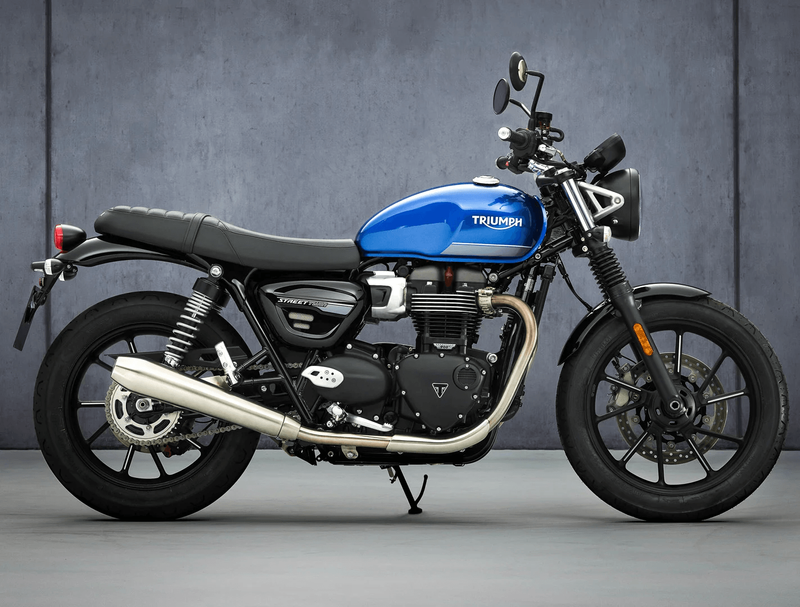 2022 Triumph Street Twin Base in a Blue exterior color. San Jose BMW Motorcycles 555-555-5555 sjbmw.com 