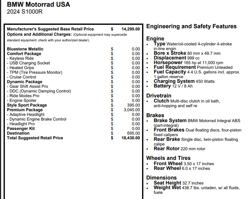 2024 BMW S 1000 RImage 4