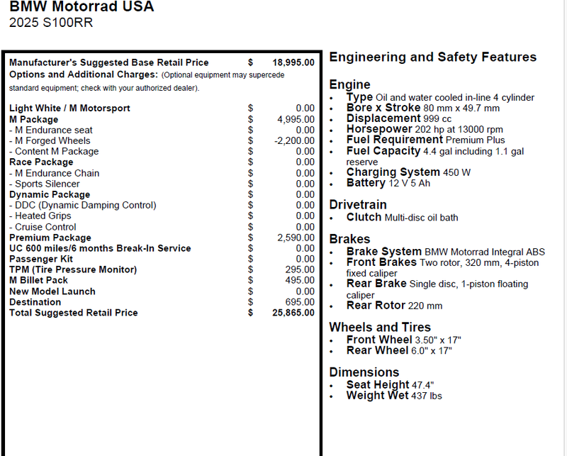 2025 BMW S 1000 RR Image 2