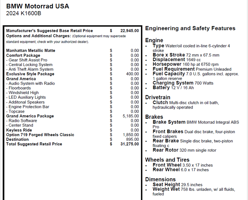 2024 BMW K 1600 B GRAND AMERICAImage 3